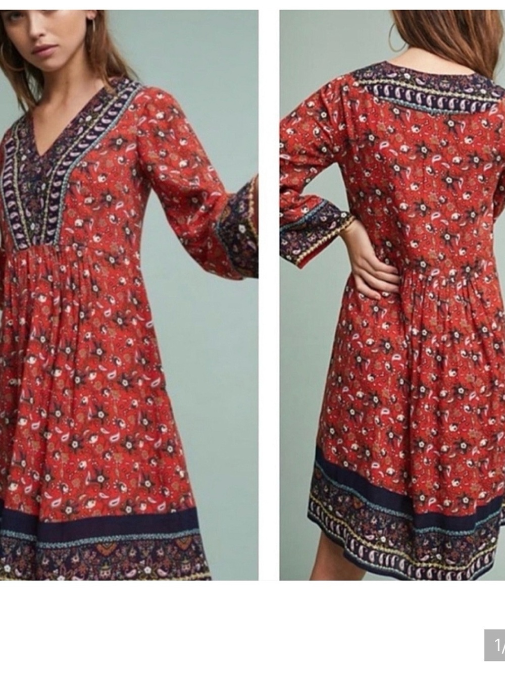 Anthropologie Akemi + Kin Rosalind Embroidered Dress